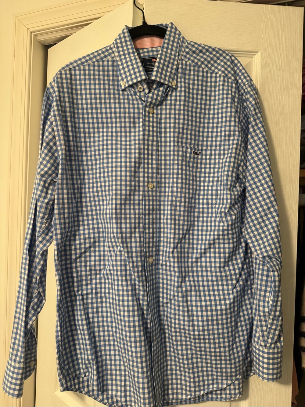Vineyard Vines Blue and White Gingham Button-Down Shirt